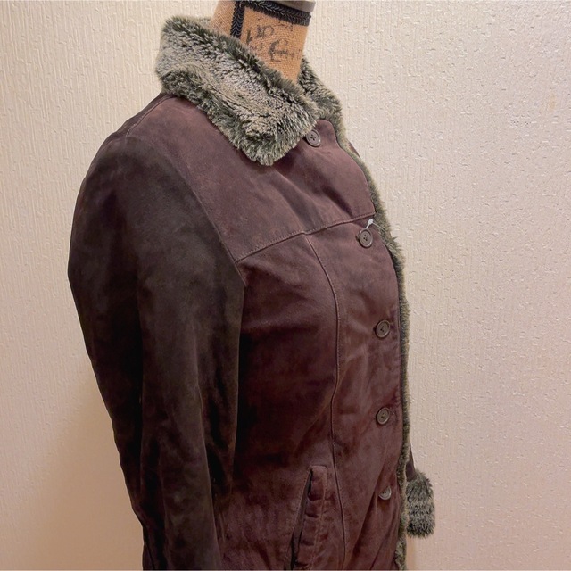 美品☆EddieBawer☆ブラウン裏付スウェードジャケット☆XS - その他