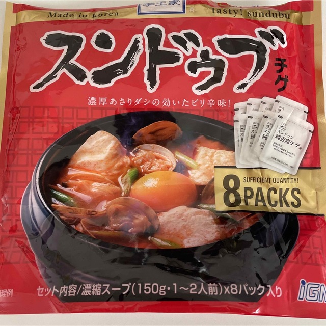 コストコ(コストコ)のスンドゥブ 李王家　純豆腐チゲ キムチ  食品/飲料/酒の加工食品(レトルト食品)の商品写真