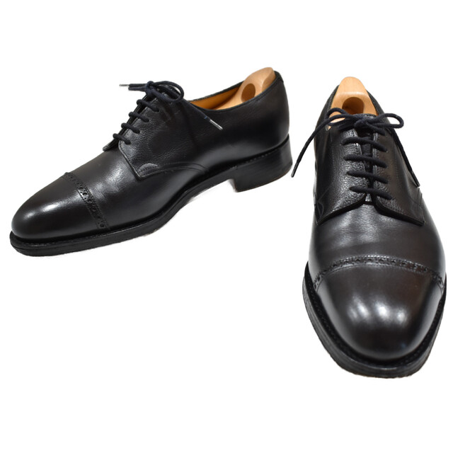 メンズ【箱・布袋あり】JOHN LOBB　ジョンロブ　革靴　レザー　ブラック　ビジネスシューズ　靴　シューツリー付き　メンズ　約25.5cm　カジュアル　フォーマル　シンプル　ギフト　プレゼント包装可　松山久万ノ台店