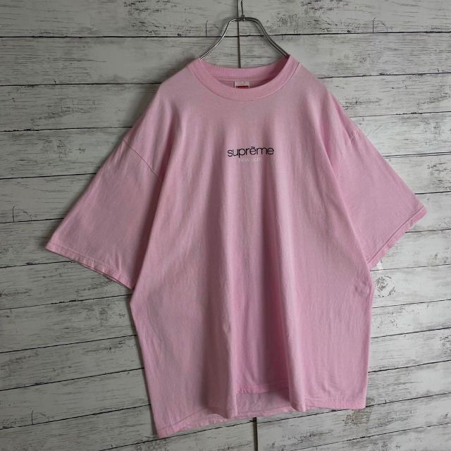 7590 【人気デザイン】シュプリーム☆ワンポイントロゴ定番カラーtシャツ　美品