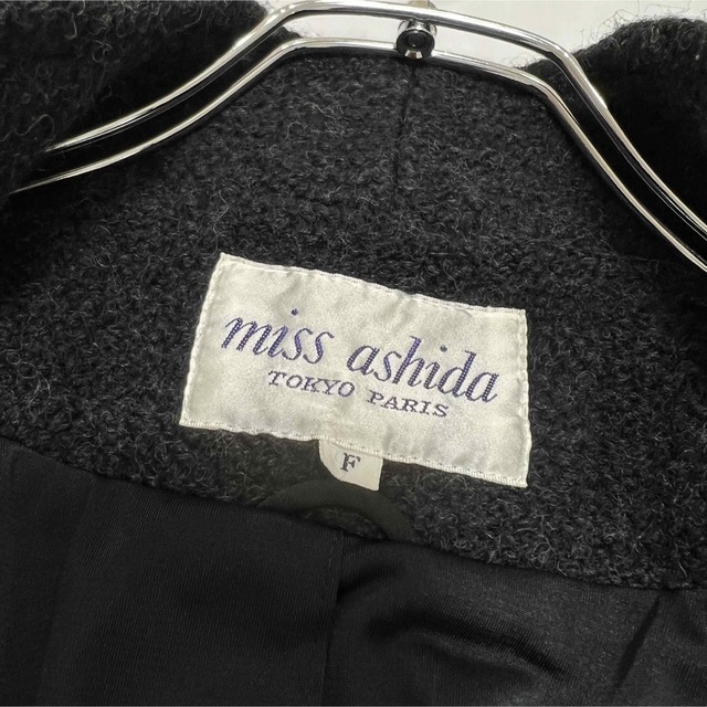 jun ashida(ジュンアシダ)のmiss ashida ミスアシダ　ニット　スタンドカラー　ロングコート レディースのジャケット/アウター(ロングコート)の商品写真