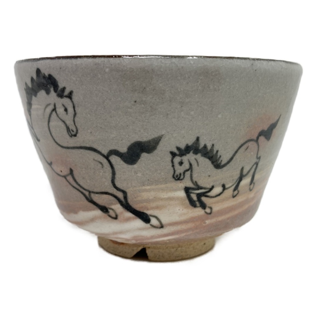◎◎ 紀州焼 葵窯 茶碗 午年 寒川栖豊作 箱付 1