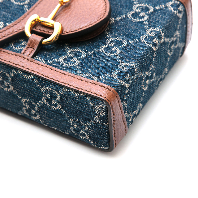 Gucci - グッチ GUCCI GGデニム ホースビット ミニ ショルダーバッグの