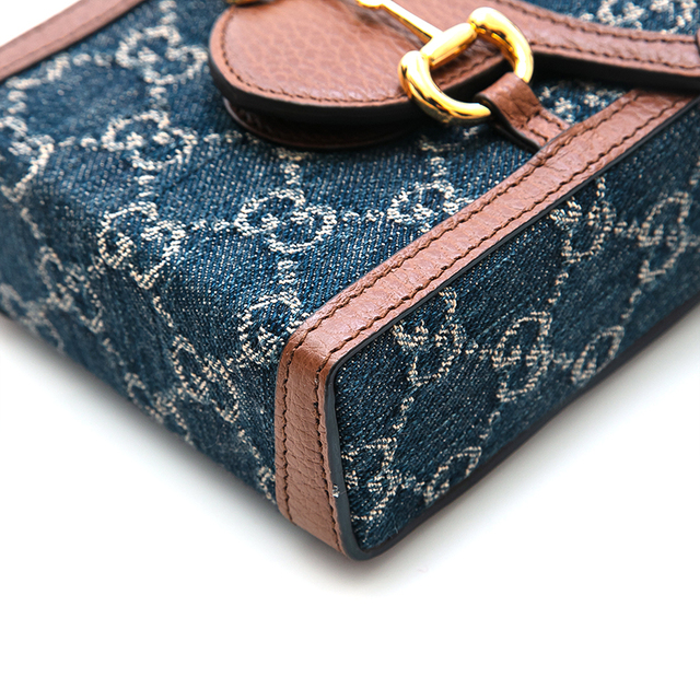 Gucci - グッチ GUCCI GGデニム ホースビット ミニ ショルダーバッグの