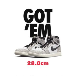 ナイキ(NIKE)のAJ1 エアジョーダン1 ホワイトセメント 28.0cm(スニーカー)