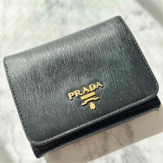 プラダ(PRADA)のPRADA 折りたたみ財布 三つ折 レザー(財布)