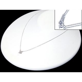 0.4ct K18WG極上天然ダイヤモンドネックレス vo