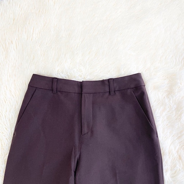INDIVI - 美品 INDIVI インディヴィ ワイドパンツ ダークブラウン 36の