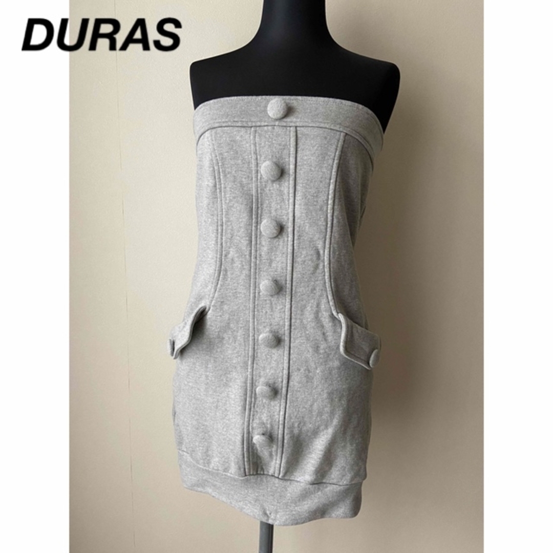 DURAS(デュラス)の【DURAS】スウェットベアワンピース レディースのワンピース(ミニワンピース)の商品写真