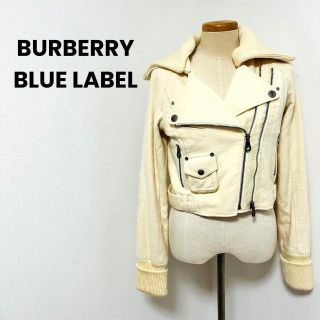 BURBERRY BLUE LABEL - バーバリーブルーレーベル レザージャケット 革