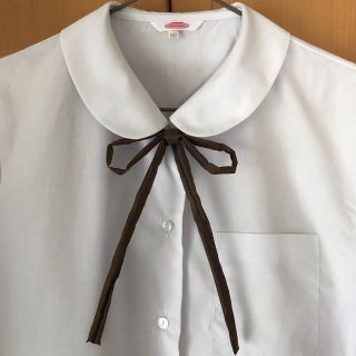 女子制服のリボン☆棒タイ☆ブラウン☆中学高校ネクタイ☆使用感あり★送料無料★(ネクタイ)