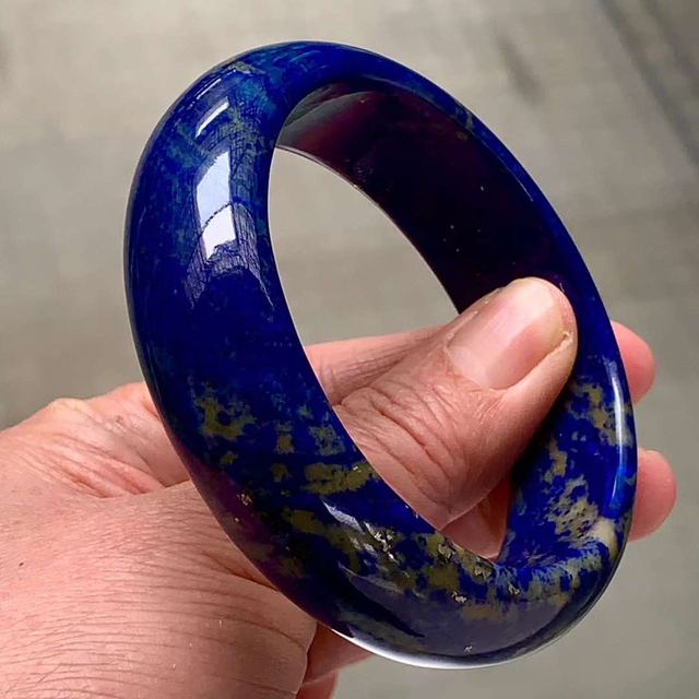 81.3g-60mm 天然無処理 ラピスラズリ バングル-