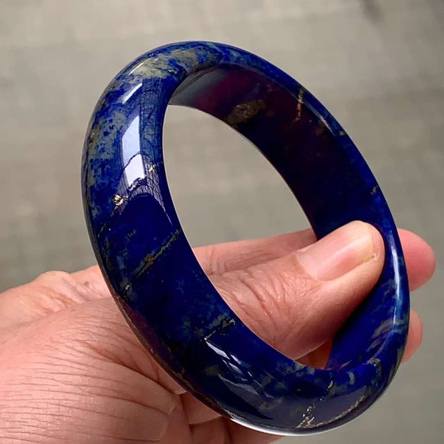 トレフォイル 83.5g_58mm 天然無処理 ラピスラズリ バングル - 通販