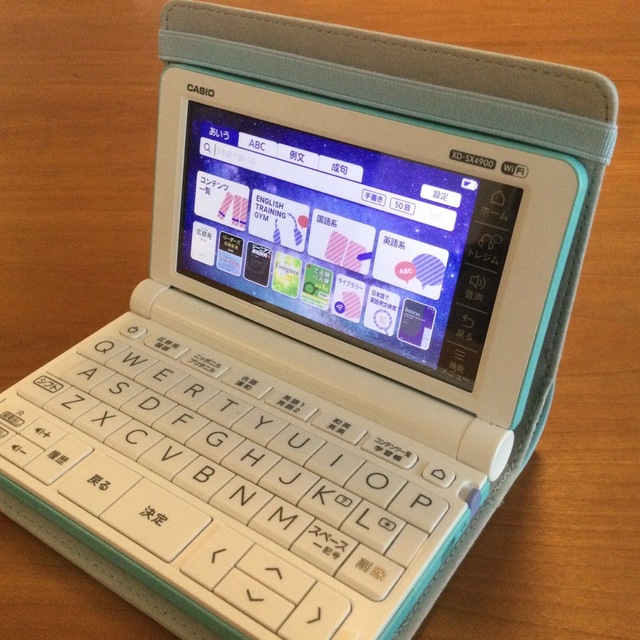 超美品　カシオ　電子辞書　高校生（英語強化）グリーン　カバー　XD-SX4900
