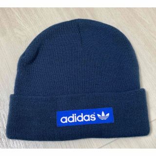 アディダス(adidas)のadidasアディダス◇◆ニット帽 ＊くすみブルー(ニット帽/ビーニー)