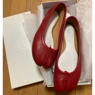 maison margiela メゾンマルジェラ☆足袋バレエシューズレッド赤35