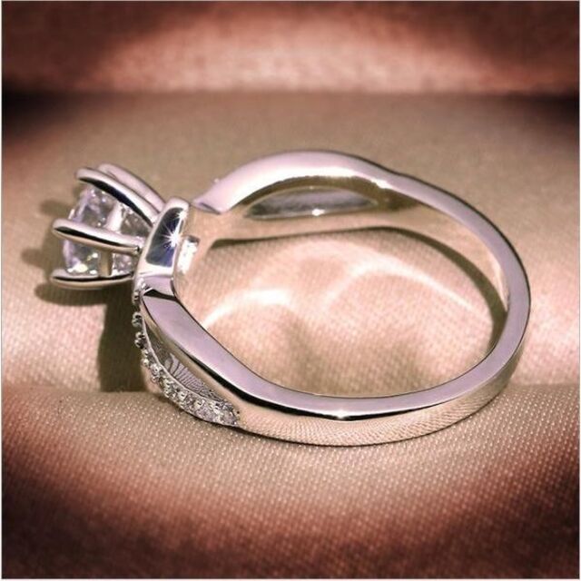 S925 モアサナイト シルバー リング 指輪 レディース 送料無料 匿名配送 レディースのアクセサリー(リング(指輪))の商品写真