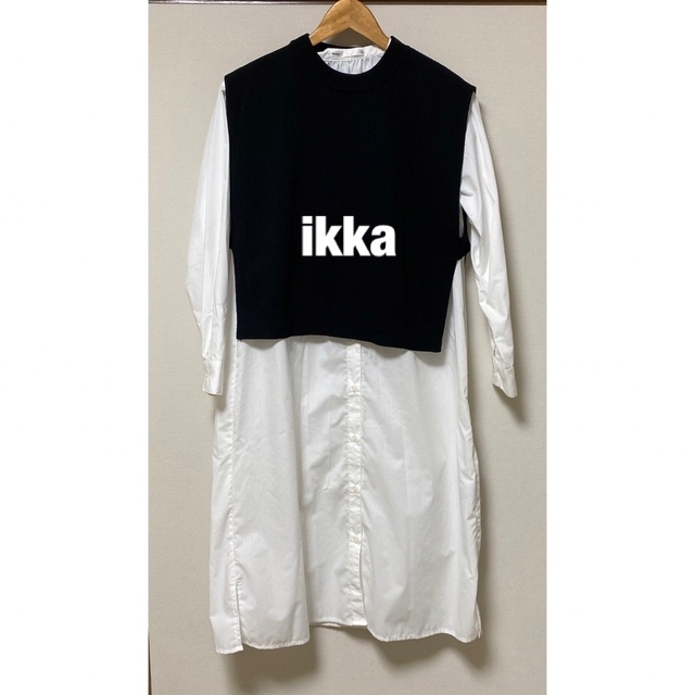 ikka(イッカ)のikka  ﾍﾞｽﾄ付きロングシャツワンピース レディースのワンピース(ロングワンピース/マキシワンピース)の商品写真