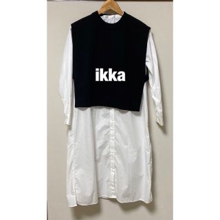 イッカ(ikka)のikka  ﾍﾞｽﾄ付きロングシャツワンピース(ロングワンピース/マキシワンピース)