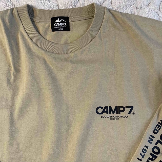 新品未使用 Camp7 ロンT サイズL カーキ メンズのトップス(Tシャツ/カットソー(七分/長袖))の商品写真