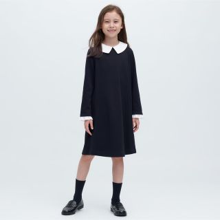 ユニクロ(UNIQLO)の【新品未使用】　GIRLS オケージョンワンピース（長袖）(ワンピース)