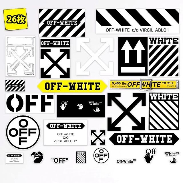 OFF-WHITEステッカーセット50枚入り　防水ステッカー