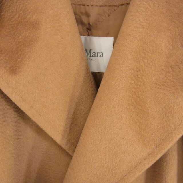 Max Mara(マックスマーラ)のMAX MARA マックスマーラ 73136 白タグ イタリア製 3RIALTO ピュアキャメル フーデット ラップコート ブラウン系 42【中古】 レディースのジャケット/アウター(その他)の商品写真