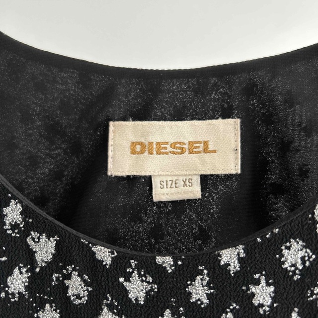 DIESEL ディーゼル バックオープンドレス サイズXS - ひざ丈ワンピース