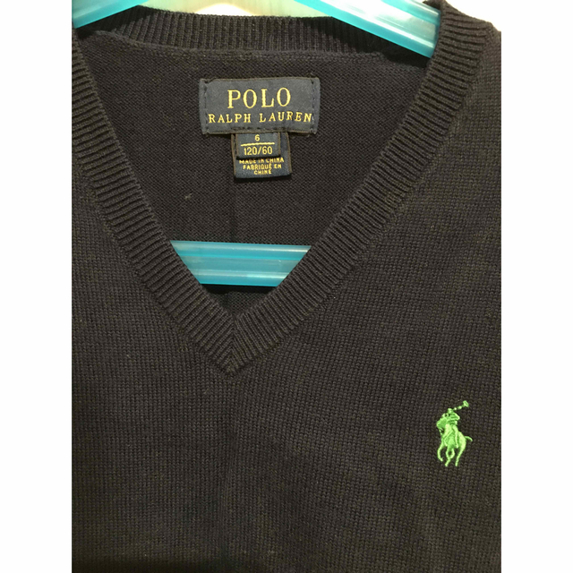 POLO（RALPH LAUREN）(ポロ)の美品　キッズ　POLO RalphLauren ラルフローレン  ベスト 120 キッズ/ベビー/マタニティのキッズ服男の子用(90cm~)(ニット)の商品写真