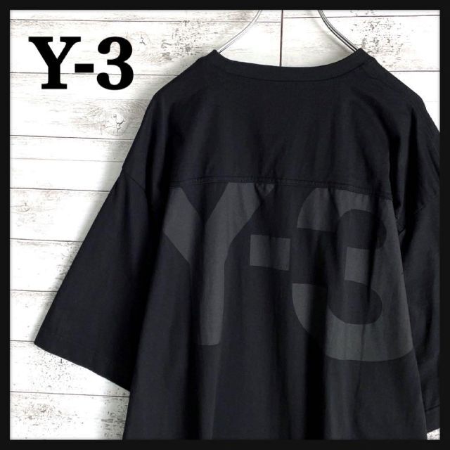 7644【希少デザイン】Y-3☆ビッグロゴ定番カラーtシャツ入手困難　人気　美品