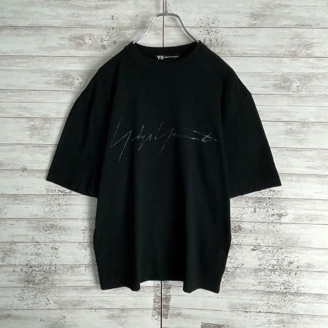 7643【希少デザイン】Y-3☆ビッグロゴ定番カラーtシャツ入手困難　人気　美品