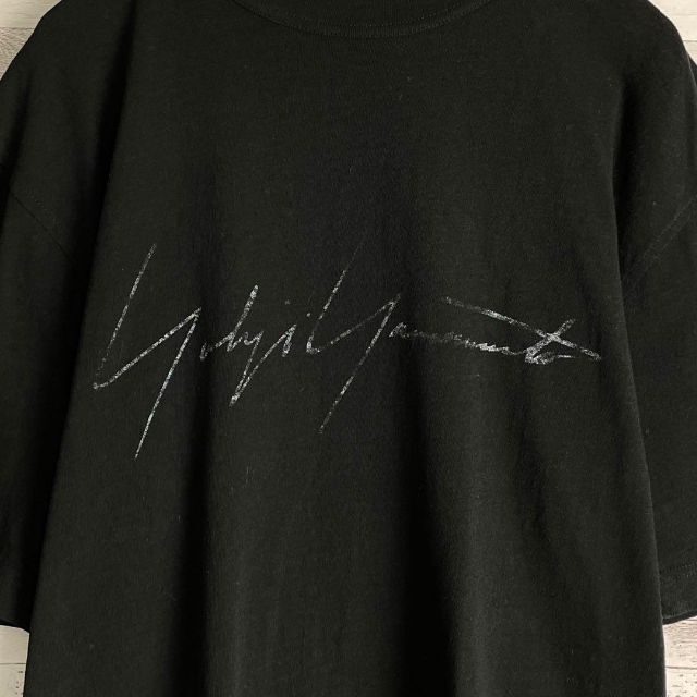 7643【希少デザイン】Y-3☆ビッグロゴ定番カラーtシャツ入手困難　人気　美品