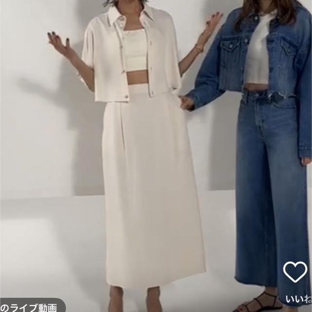 山田優/ヨンア Renave ネイヴ 新品 アセテートギャバ スカート