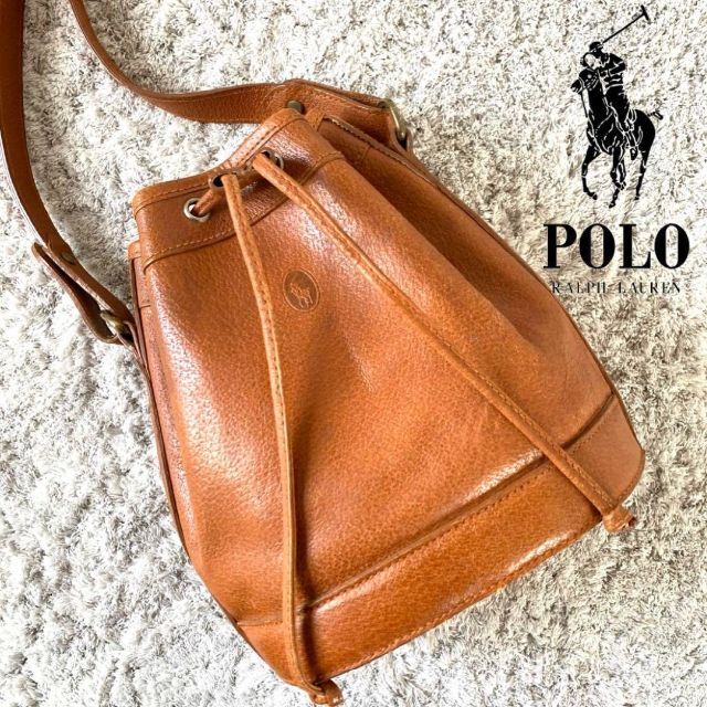 POLO RALPH LAUREN - 良品✨ポロラルフローレン レザー 型押し 巾着 ...