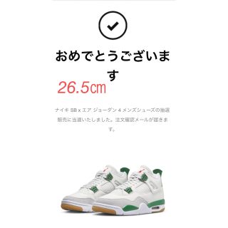 ナイキ(NIKE)のNike SB × Air Jordan 4 "Pine Green 26.5㎝(スニーカー)