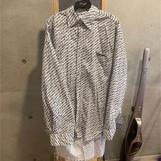 VETEMENTS ヴェトモン シャツ サイズ:S キャラクター 総柄 オーバーサイズ ノーカラー 20SS マルチカラー S トップス カットソー カジュアルシャツ ブランド ストリート 【メンズ】【美品】