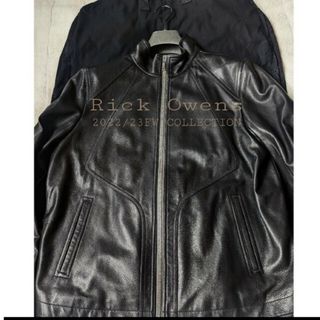 Rick Owens リックオウエンス　製品加工　ブラックレザーライダース