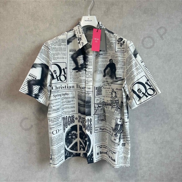新作・正規品☆】定価24万円 DIOR BY ERL ロゴ 半袖 シルクシャツ