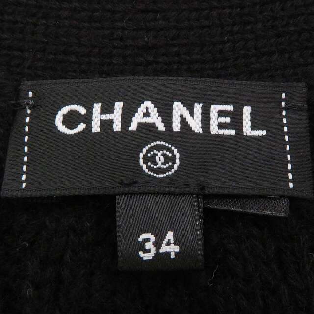 CHANEL(シャネル)のシャネル トップス カーディガン ココマーク カシミヤ レディースサイズ34 P74553 CHANEL 黒 ピンク レディースのトップス(カーディガン)の商品写真