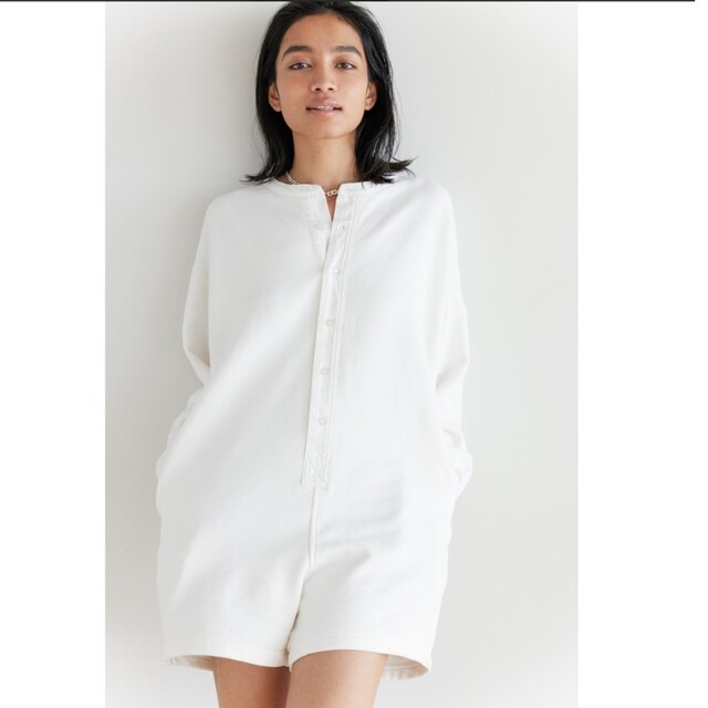 シールームリン ヘンリーネックショートロンパース 本物の 9065円引き