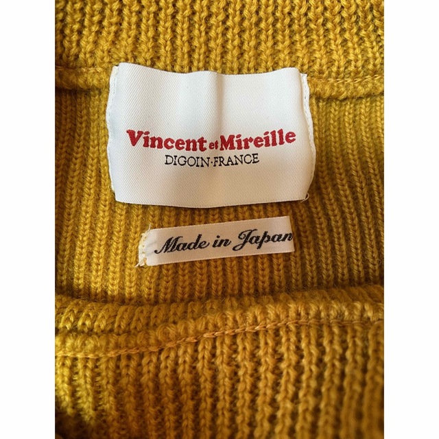 Vincent et Mireille メンズセーター　カラシ色　Sサイズ