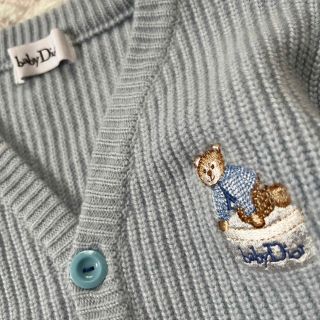 baby Dior - baby Dior 刺繍 ロゴ カーディガンの通販 by Amei's shop