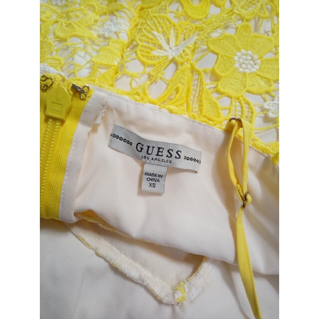 ★GUESS★ゲス★ショルダーミニバックパック★花柄★リュック★yellow