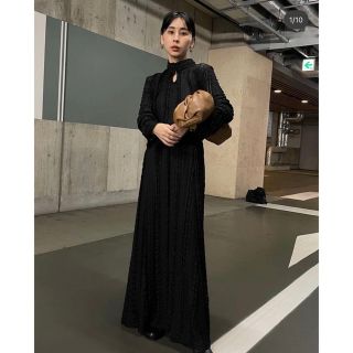 アメリヴィンテージ(Ameri VINTAGE)のLIMITED VINTAGE LACE DRESS ブラック Sサイズ(ロングワンピース/マキシワンピース)