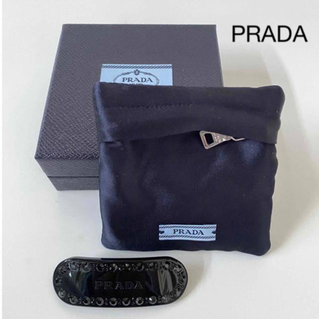 PRADA - PRADA プラダ バレッタ ヘアクリップ ヘアピン ブラック