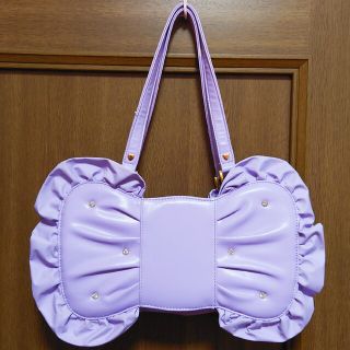 アンジェリックプリティー(Angelic Pretty)のリボンバッグ（合皮の剥げあり）(ハンドバッグ)