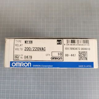 オムロン(OMRON)のオムロン ミニパワーリレー MY4N AC200V 1箱(10個)(その他)