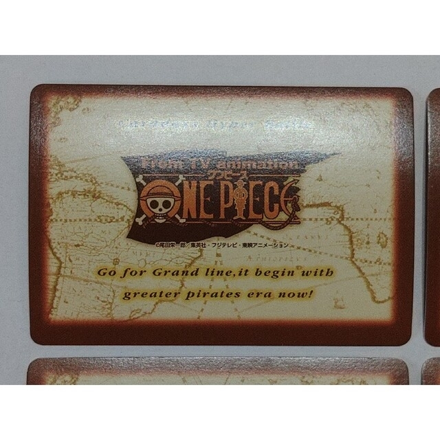 ONE PIECE(ワンピース)のワンピース　カードダス　ナミの測量室　ローグタウン　軍艦島　アーロンの海賊船 エンタメ/ホビーのトレーディングカード(その他)の商品写真