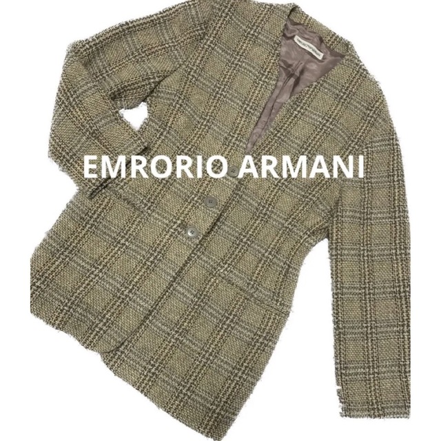 Emporio Armani(エンポリオアルマーニ)の【美品】アルマーニ　ジャケット レディースのジャケット/アウター(ノーカラージャケット)の商品写真