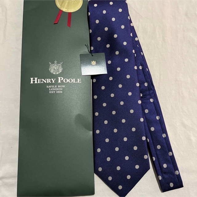 新品未使用　英国HENRY POOLE ヘンリープール　ネクタイ　日本製